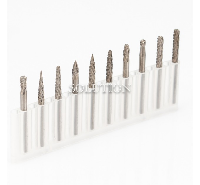 Set of carbide burrs 3x3 (B,C,D,E,F,G,H,L,M,N)