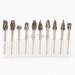 Set of carbide burrs 6x3 (B,C,D,E,F,G,H,L,M,N) Coarse pitch
