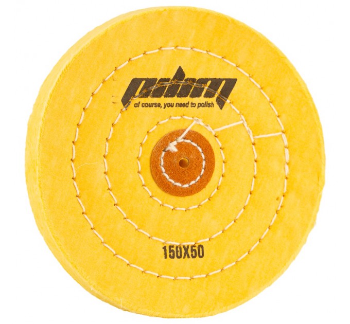Medium-stiff muslin circle with leather heel ⌀150, 50 layers